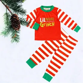 2 Pc Boys Lil Mister Grinch PJs