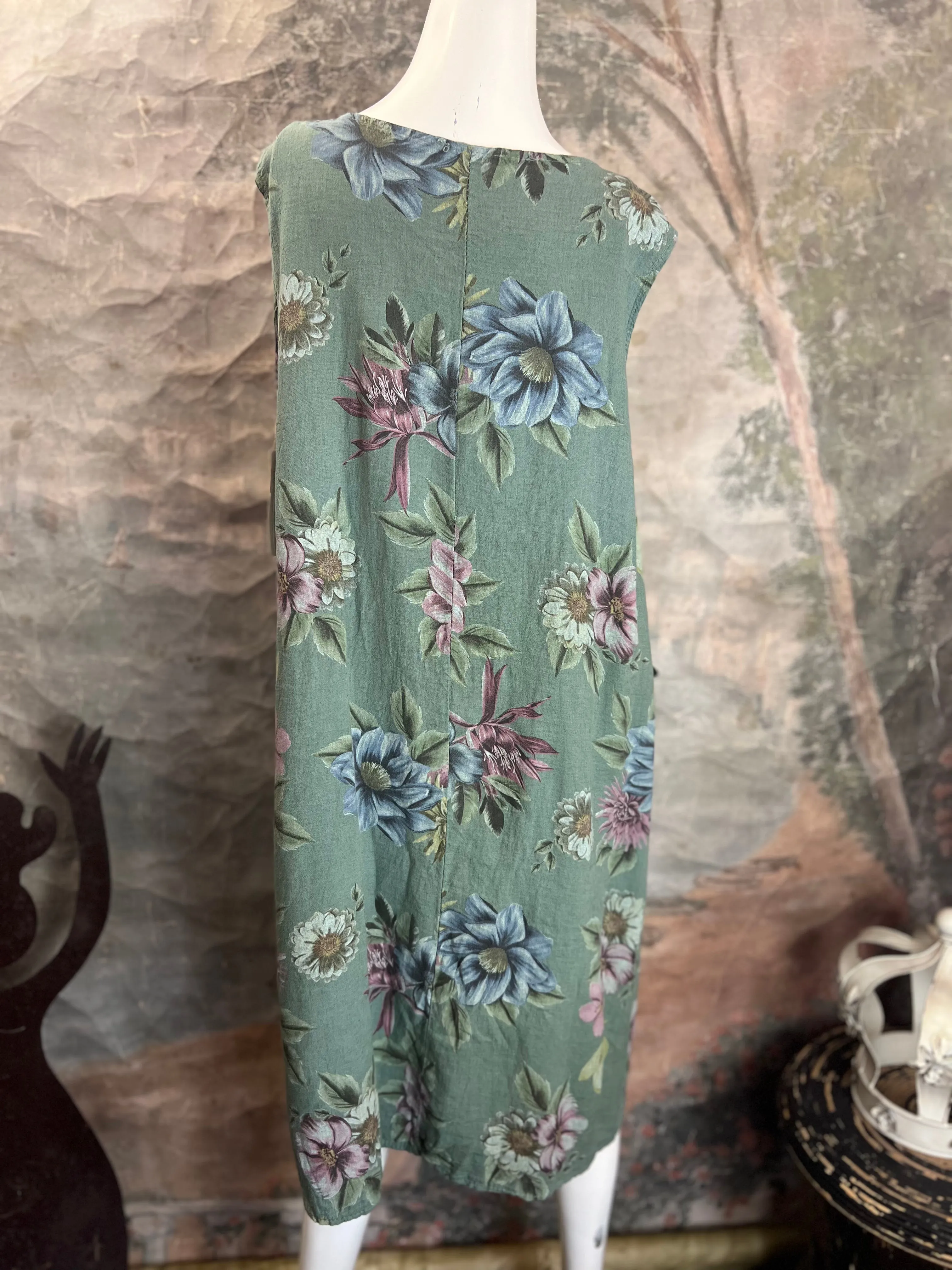 8159F Floral Dress