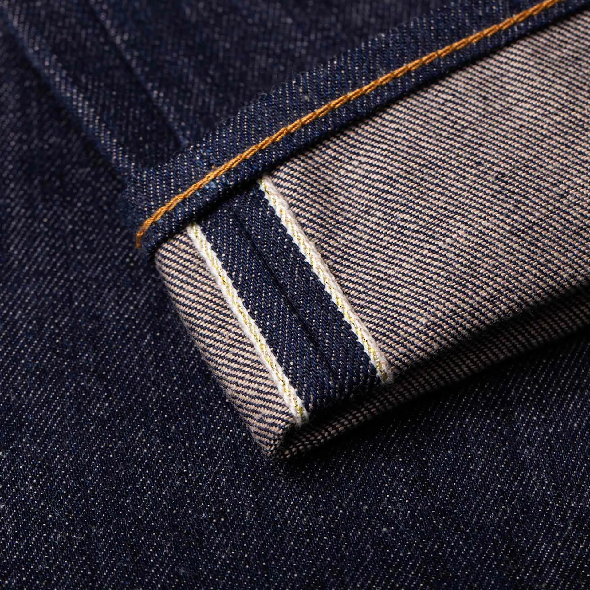 B-04 RELAXED 10YA 15 oz. brown cotton golden selvedge