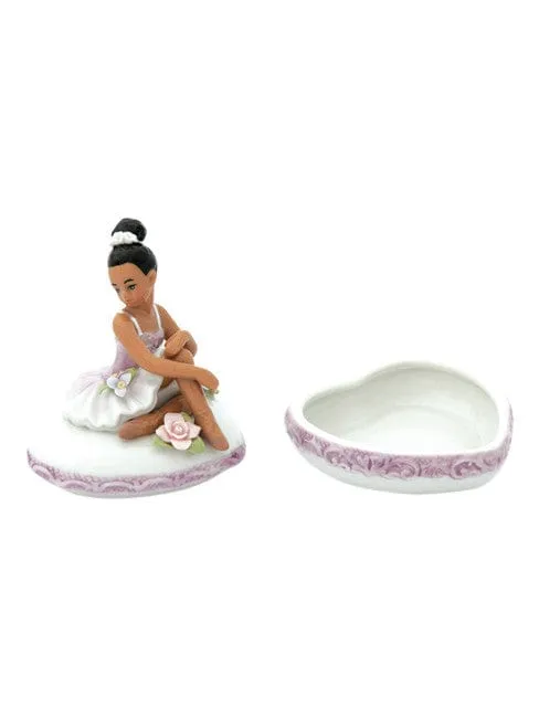 Ballerina Porcelain Trinket Box