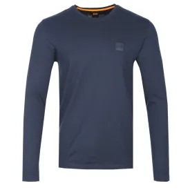 BOSS Tacks Long Sleeve T Shirt in Navy