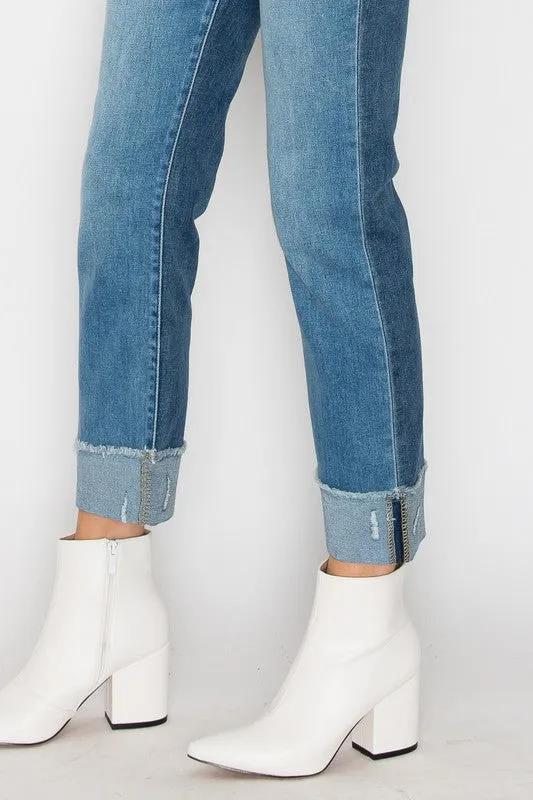 CHAROLETTE HIGH RISE STRAIGHT JEANS