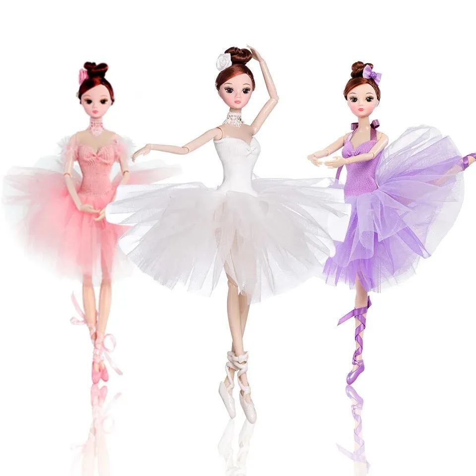 DOLLY® BALLERINA DOLL WITH PURPLE TUTU DRESS - Bjd 12 joints 12 inch 30 cm 1/6 scale fashion doll