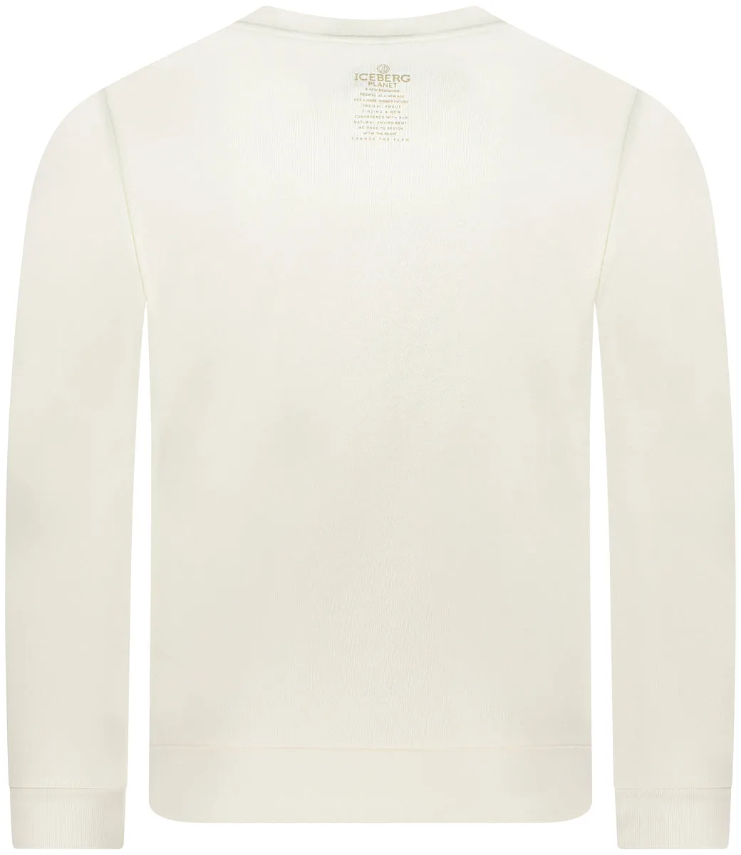 Embroidered Round Logo Sweat Shirt (Cream) - I23E05163201329