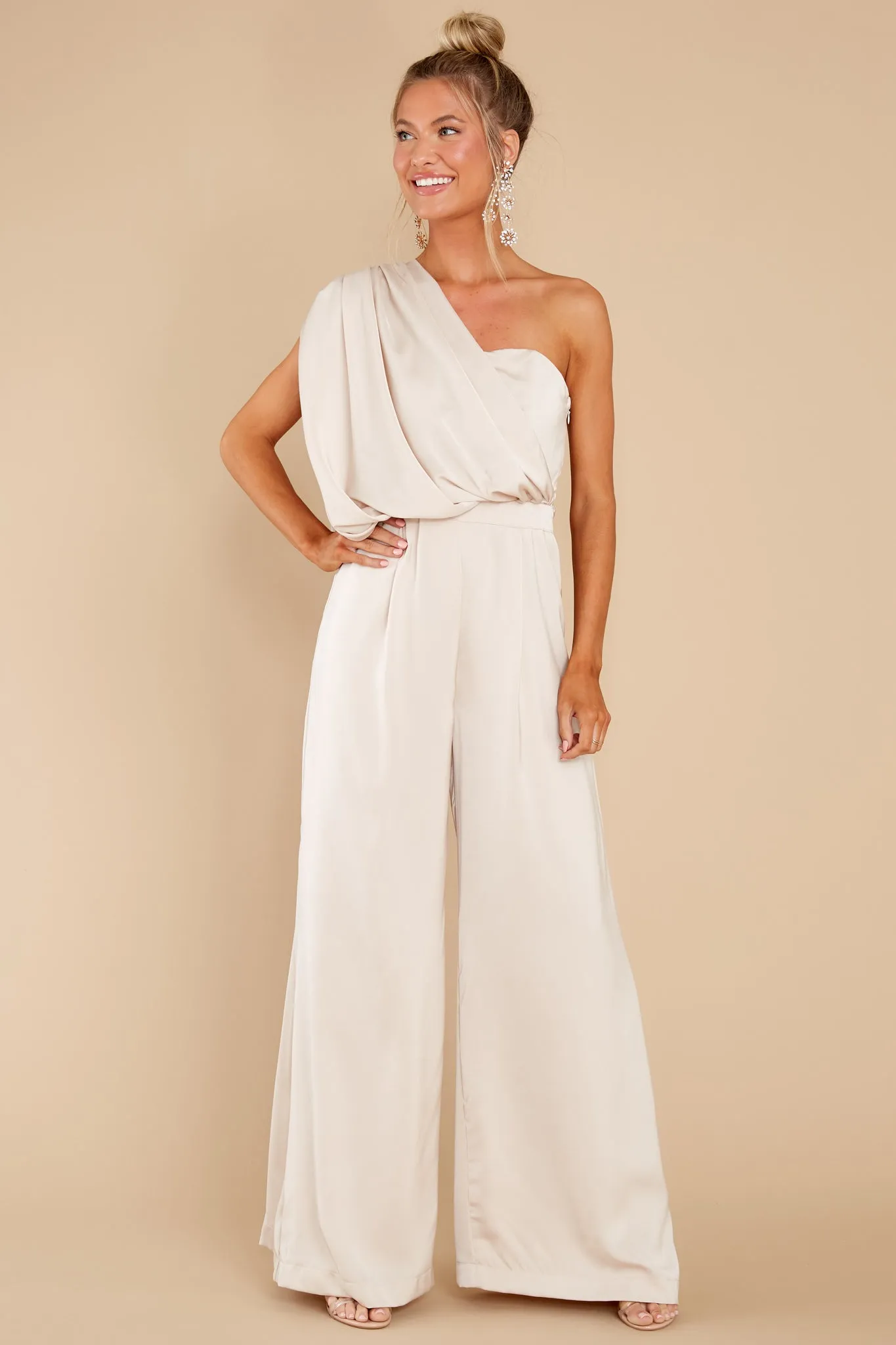 Essential Elegance Beige Jumpsuit