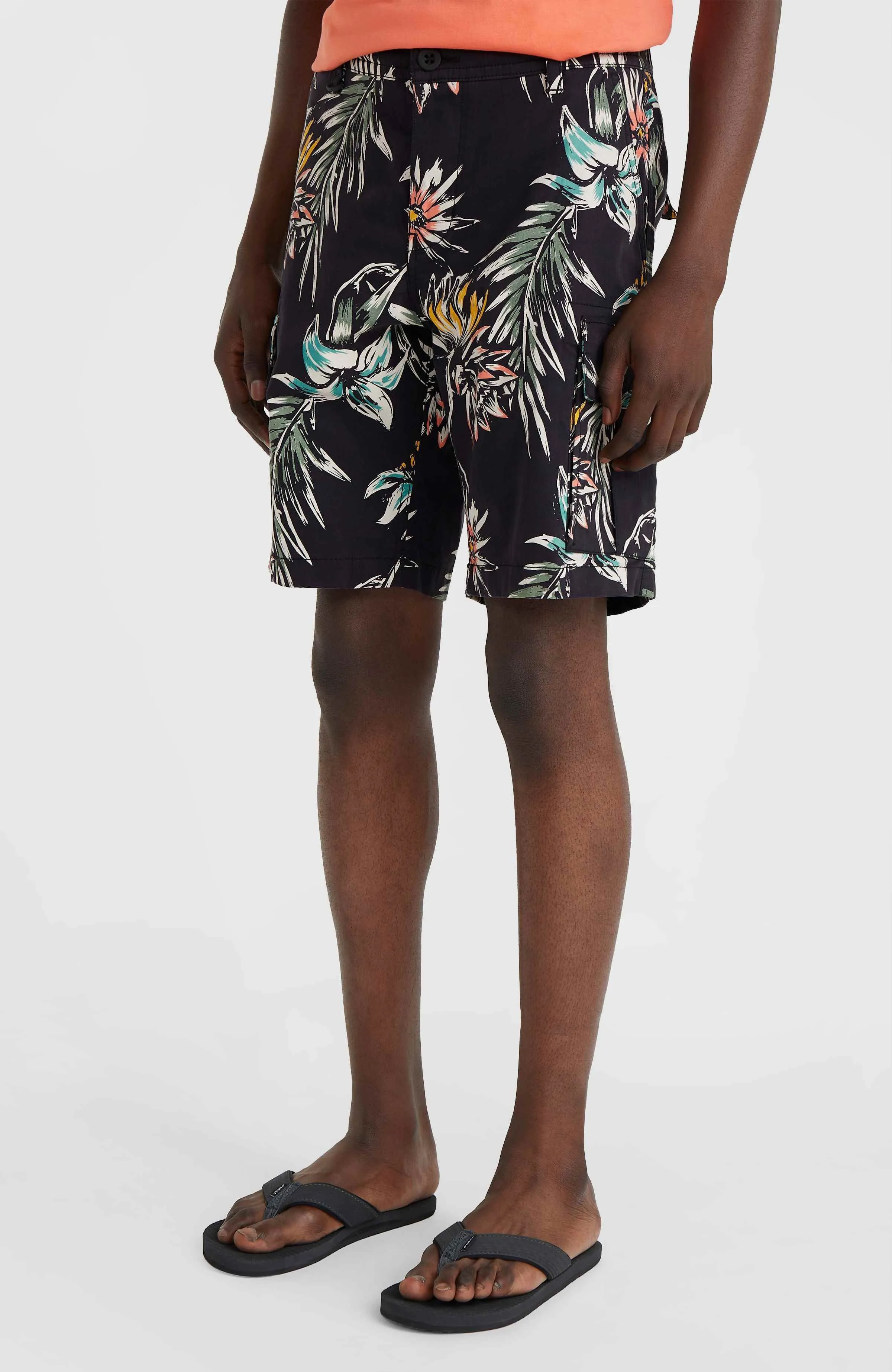 Essentials Cargo Shorts | Black Tropicana