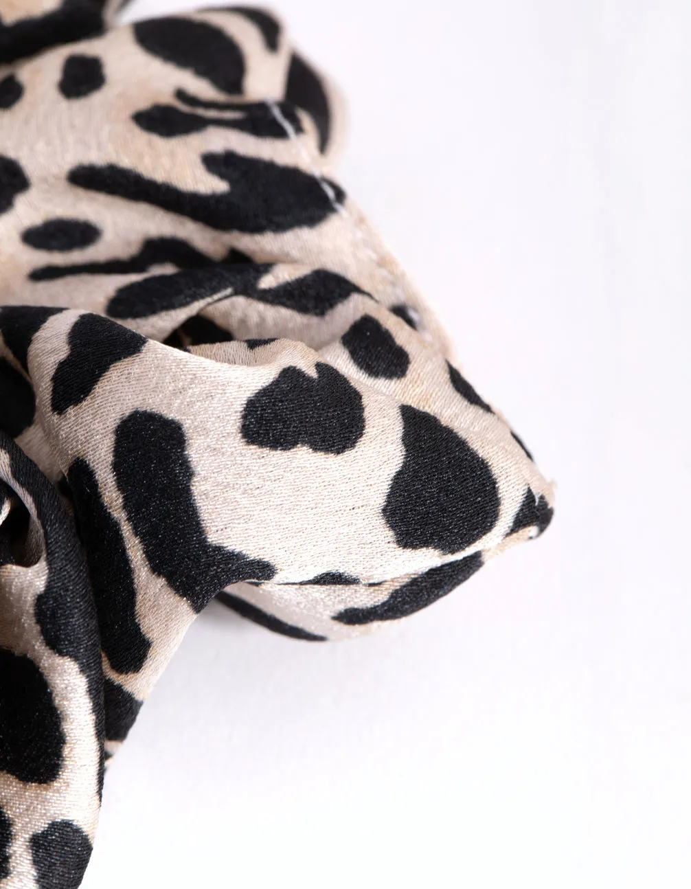 Fabric Light Leopard Scrunchie