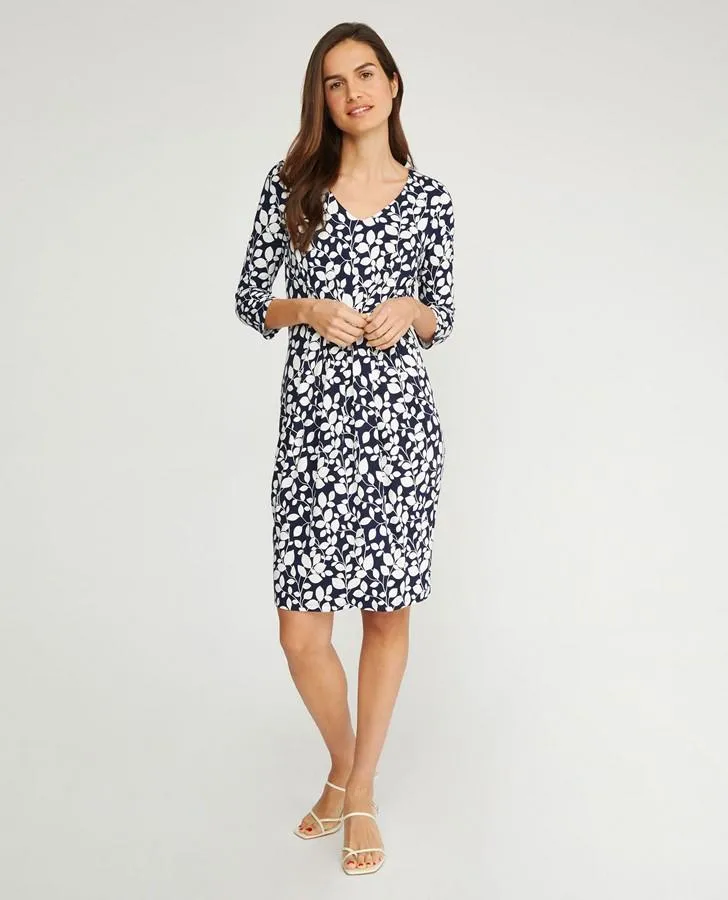 Floral Pintuck Theresa Dress