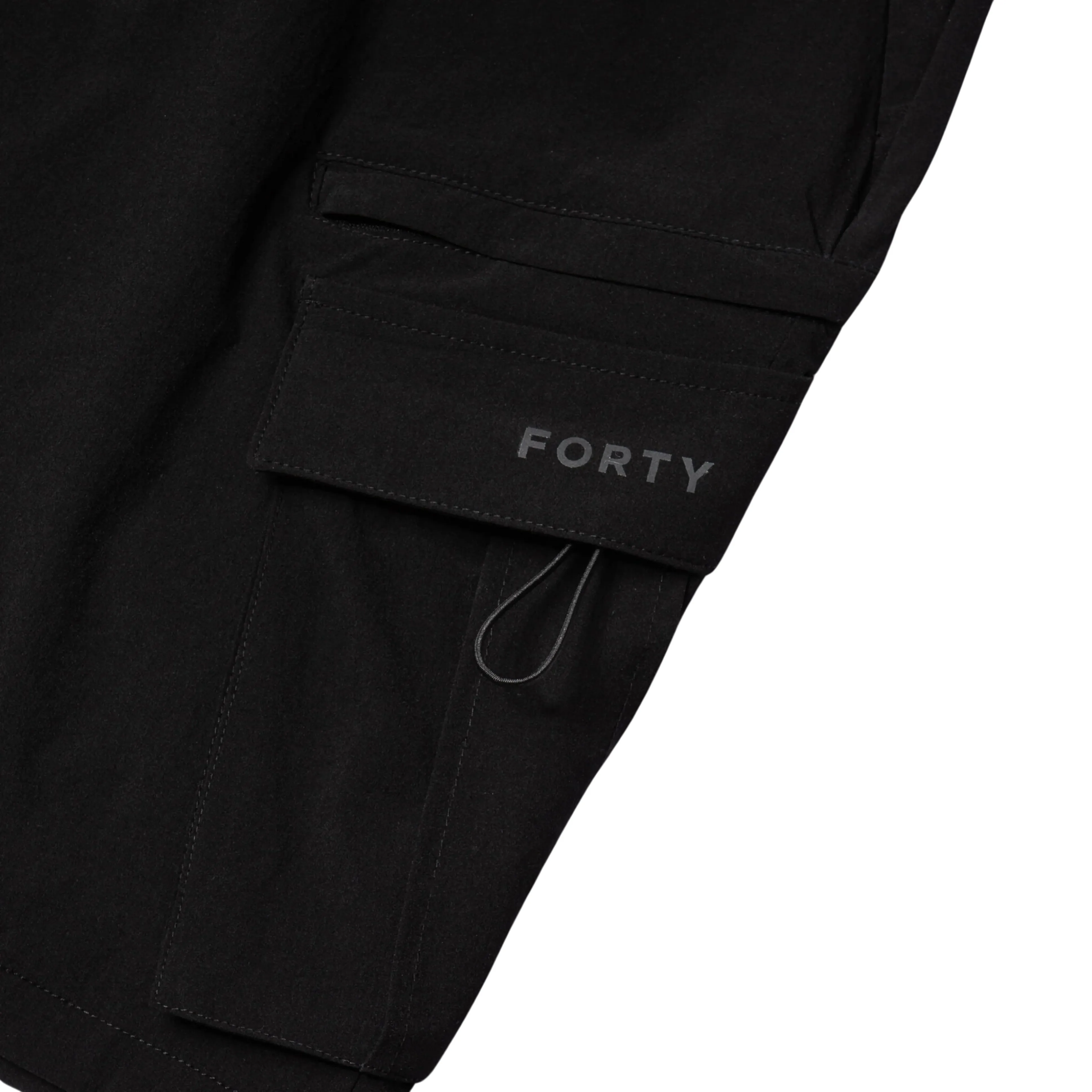 Forty Clyde Tech Cargo Black Shorts