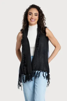 Fringed Fur Vest