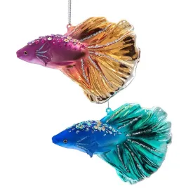 Gold Fish Glass Ornament