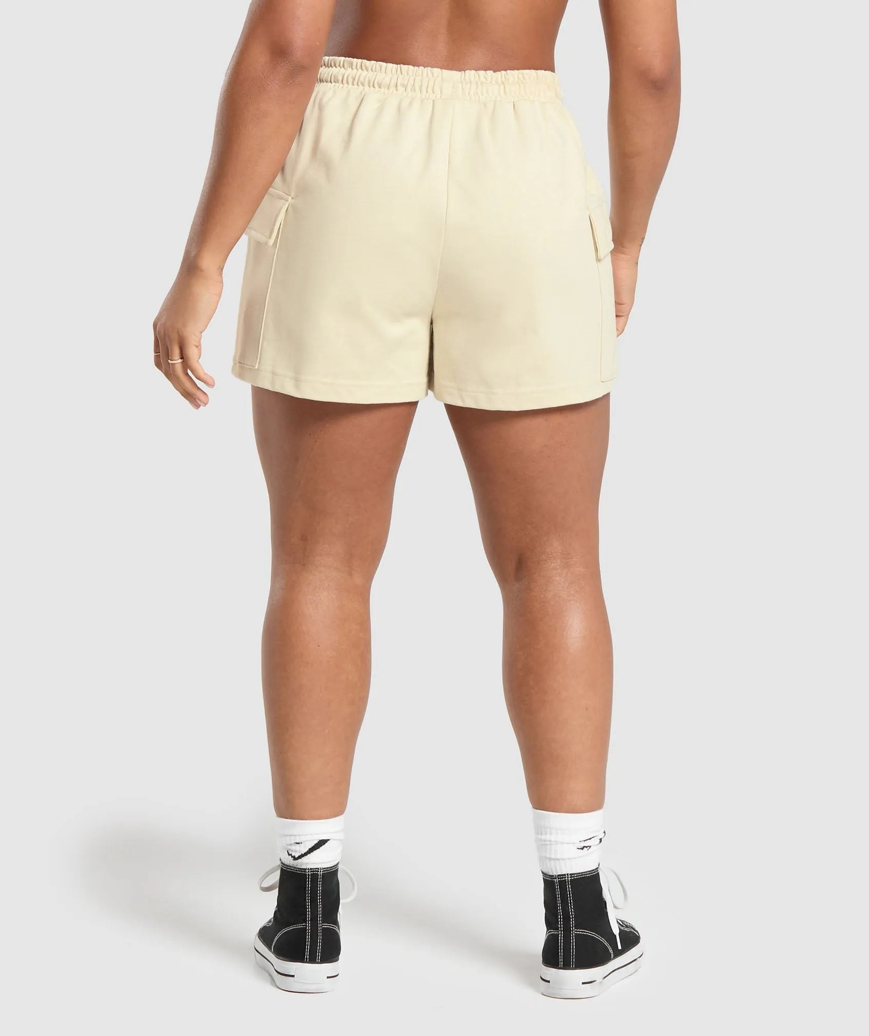 Gymshark Cargo Pocket Shorts - Ecru White