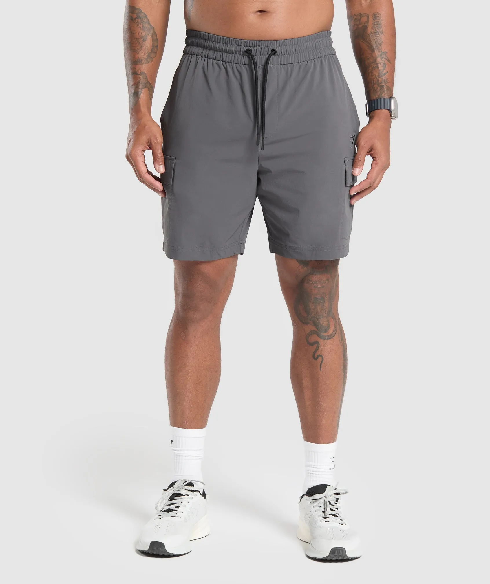 Gymshark Stretch Woven Cargo Shorts - Graphite Grey