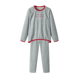 JAIME LE PASTEL VELOUR PAJAMA-HEATHER GREY