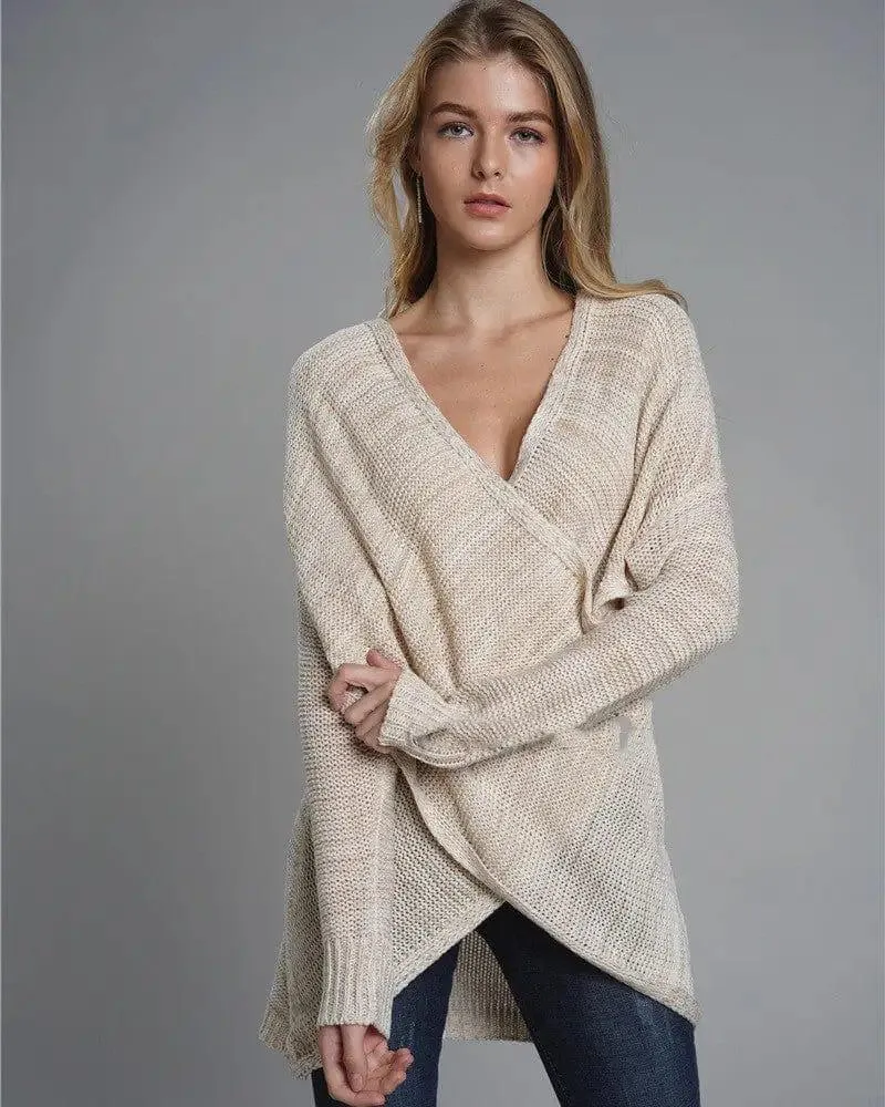 Knit Sweater Pullover Sweater Women's Clothing