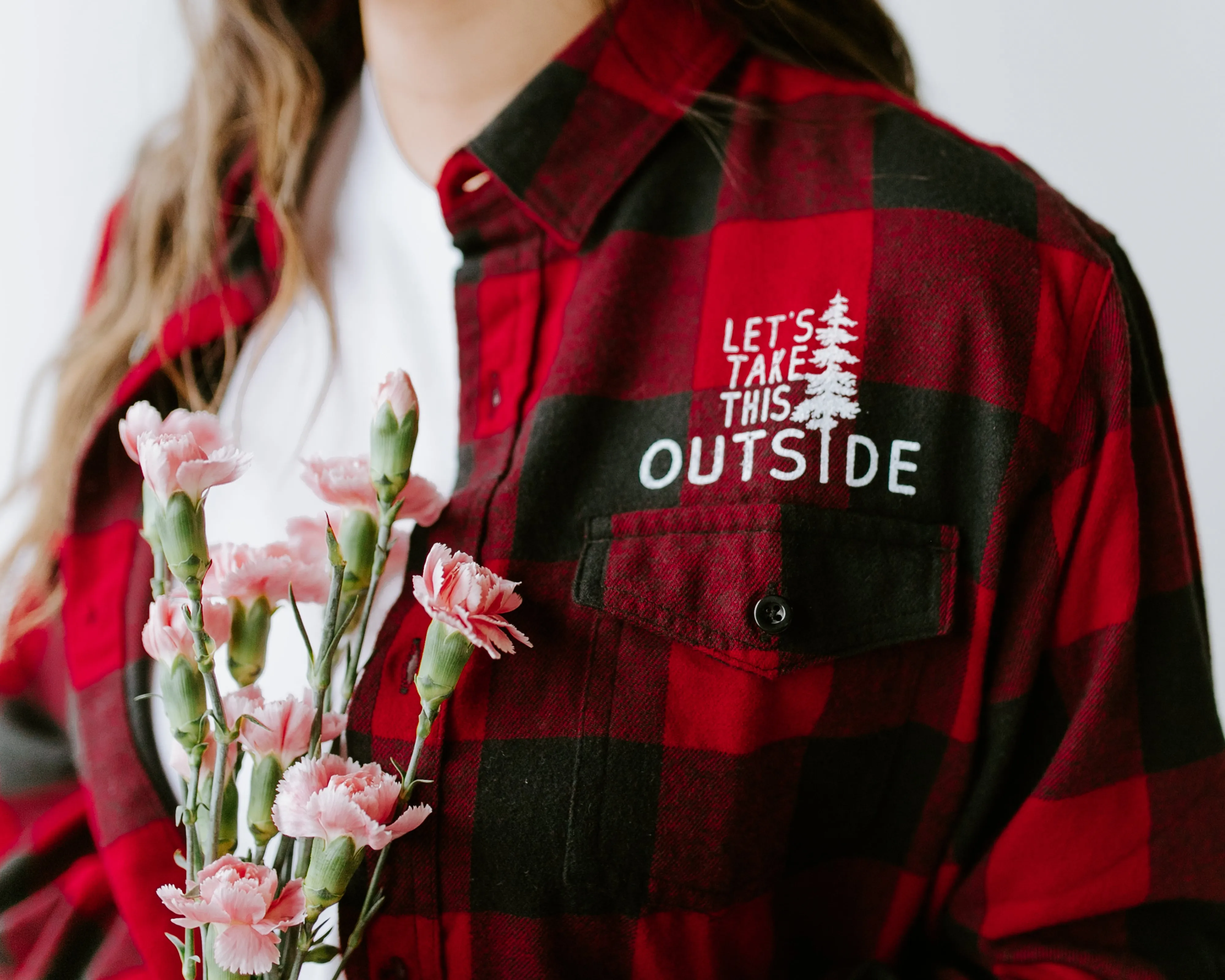 Let's Take this Outside Lumberjack Top