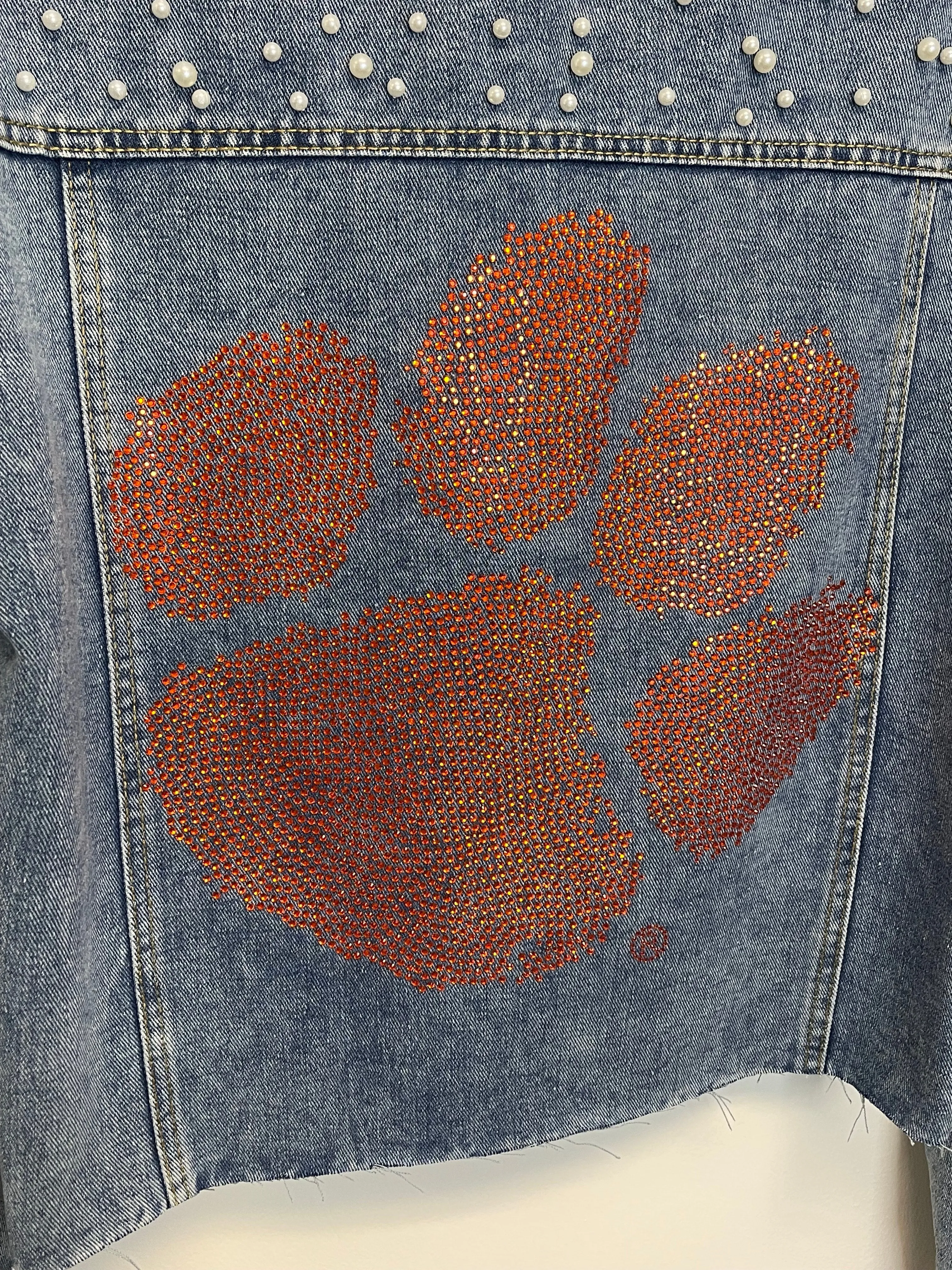 Licensed Game Day Jacket, Pearl Denim, Clemson Large Paw