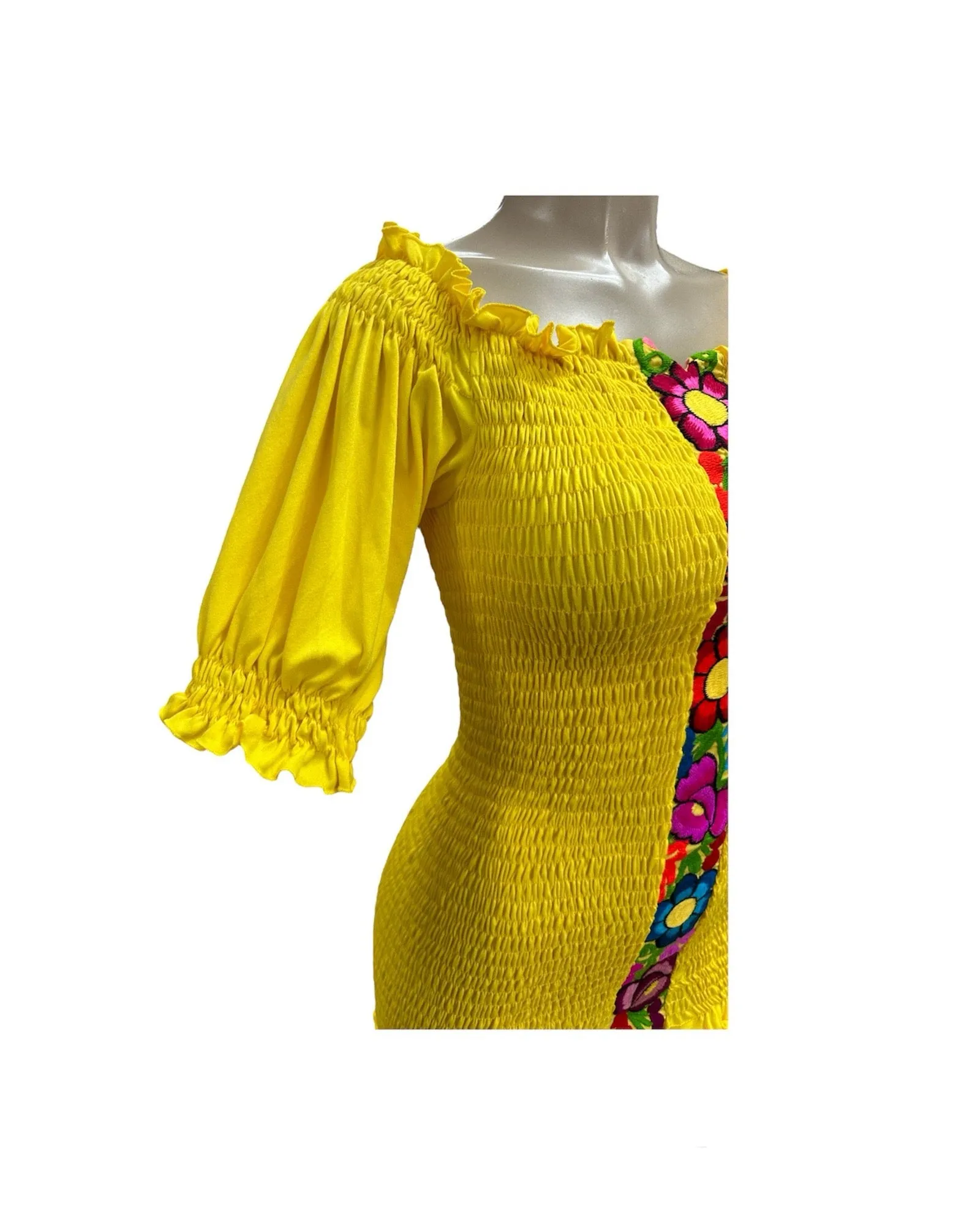 Maribel Mexican Yellow Dress