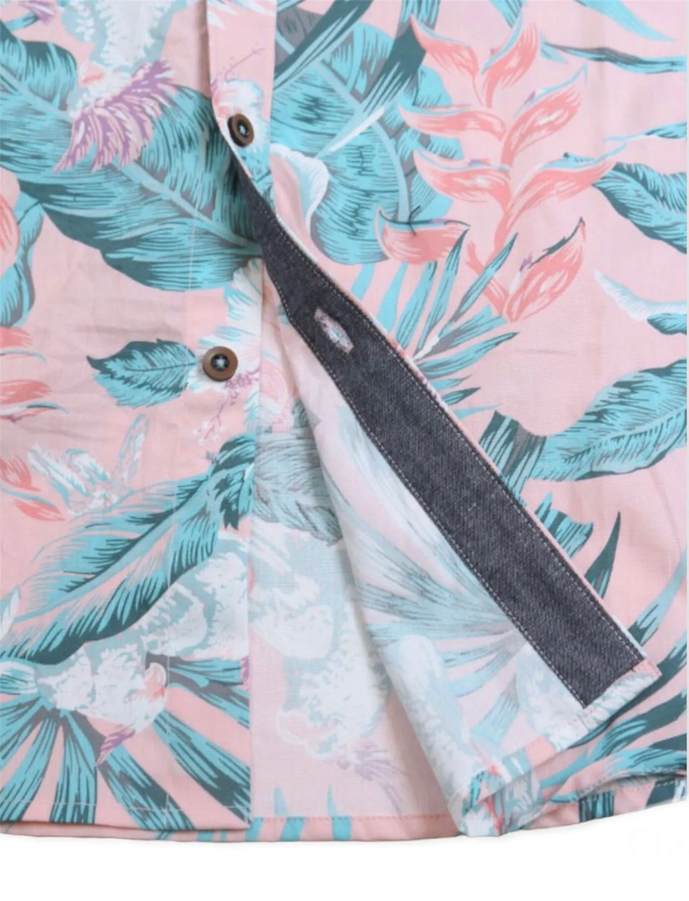 Men’s Casual Tropical  Print Shirt