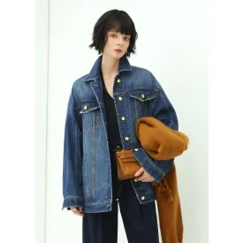 Oversized Blue Boyfriend Denim Jacket