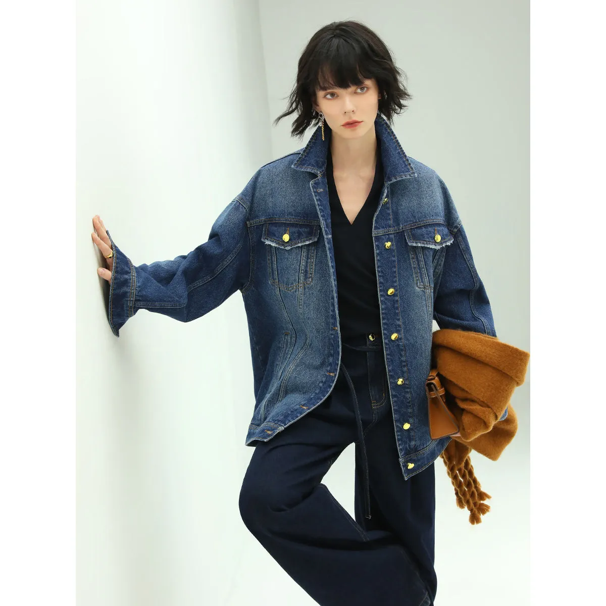 Oversized Blue Boyfriend Denim Jacket