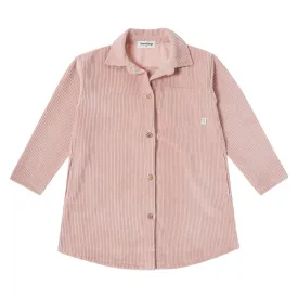 Pink Corduroy Shirt Dress