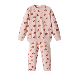 SLIPPER PRINT PAJAMA-LIGHT PINK