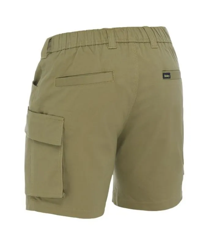 Stretch Cotton, Elastic Waist Cargo Short