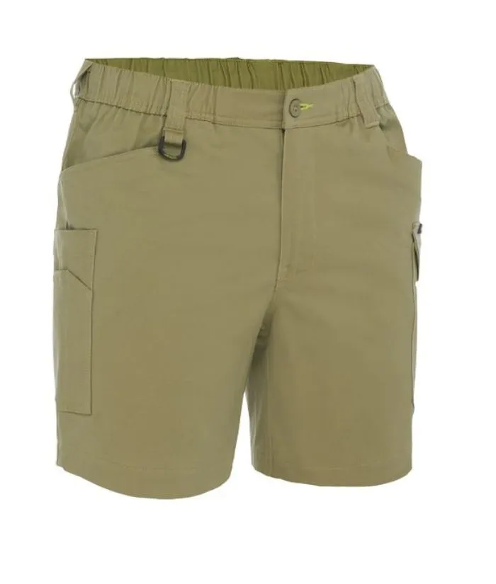 Stretch Cotton, Elastic Waist Cargo Short