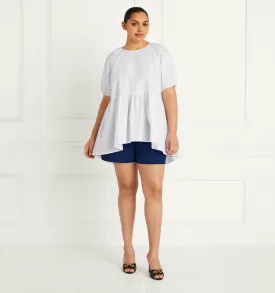 The Francesca Top - White Cotton