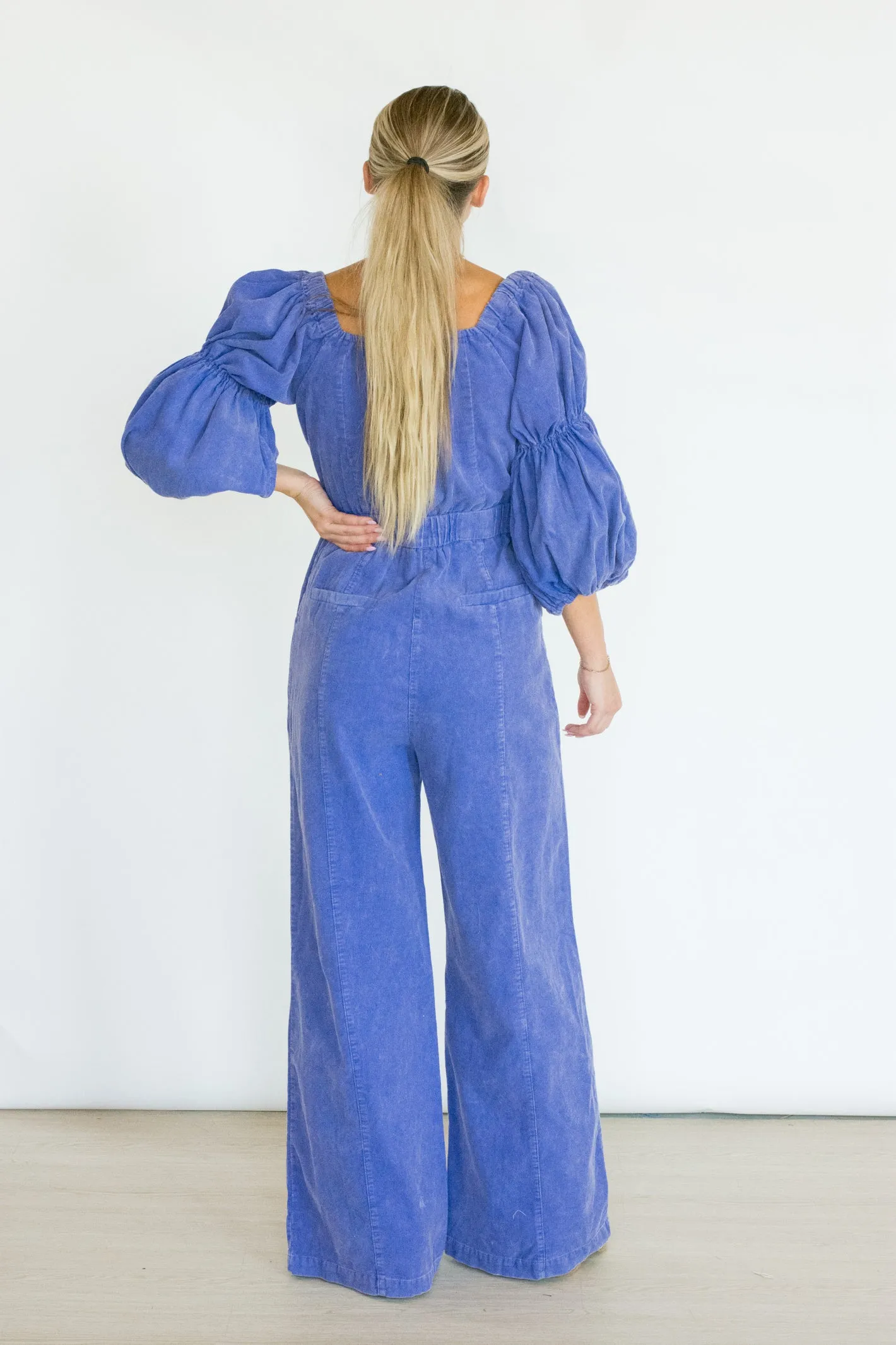 Wishful Heart Purple Corduroy Jumpsuit